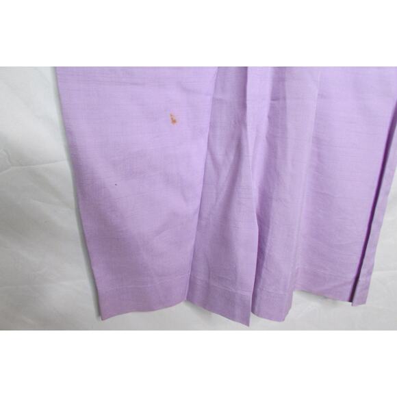 1960s Day Dress Juniors Size 11 Peter Pan Collar Pencil Skirt Lavender Vintage - Picture 5 of 10